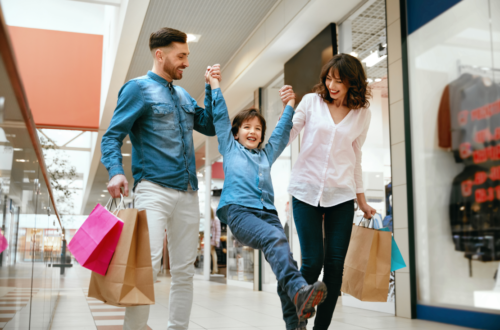 férias no shopping com criança