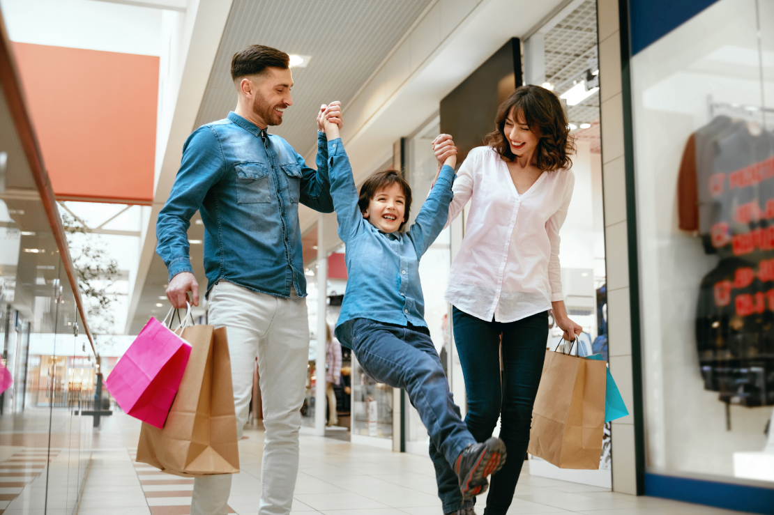 férias no shopping com criança